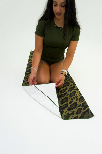 Olive Cheetah Mat Towel