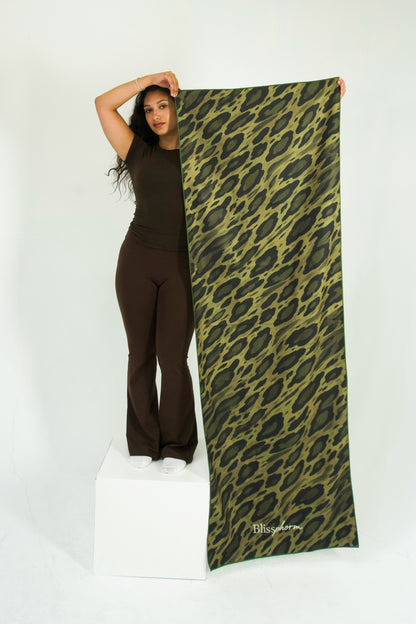 Olive Cheetah Mat Towel